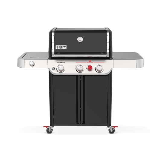 Weber Genesis E-335C BBQ with Cast Iron Grill Grates and Side Burner