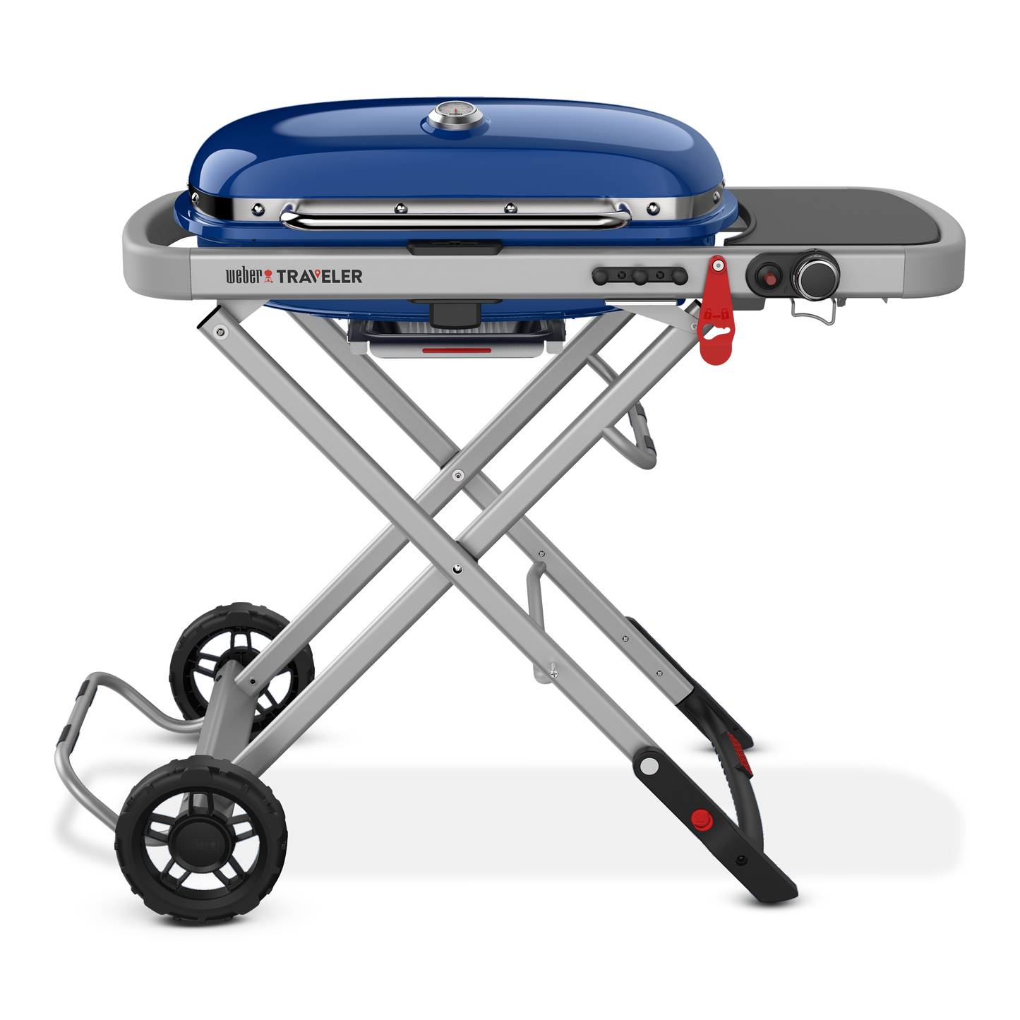 Weber Traveler Gas Grill, Portable Stand-Up Propane BBQ