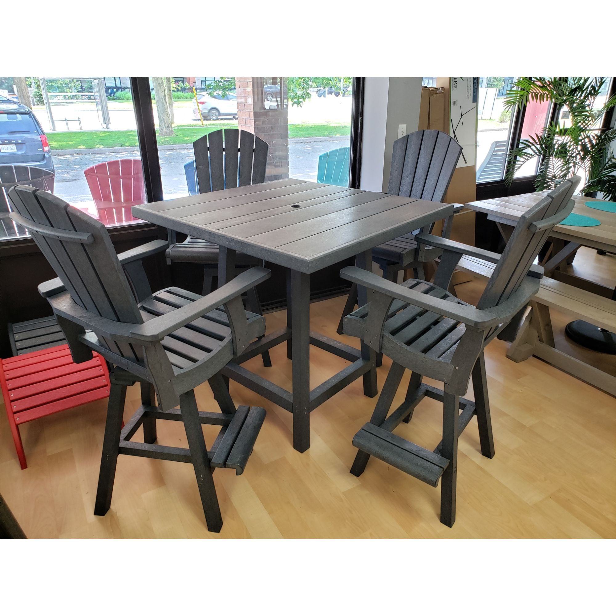 CR Plastics Addy Bar Dining Set Sun Country Patio Furniture