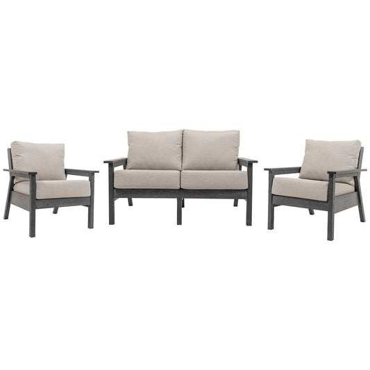 CR Plastics Tofino Loveseat with Chairs Set