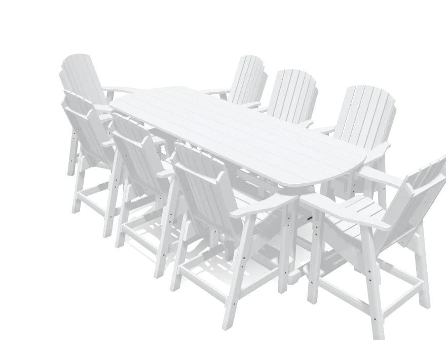 Krahn 8' Bistro Table Set with 8 Chairs
