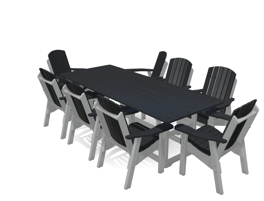 Krahn 8' Deluxe Dining Table Set with 8 Chairs