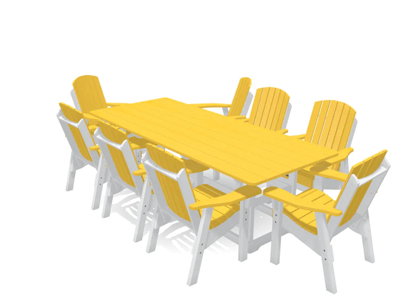 Krahn 8' Deluxe Dining Table Set with 8 Chairs
