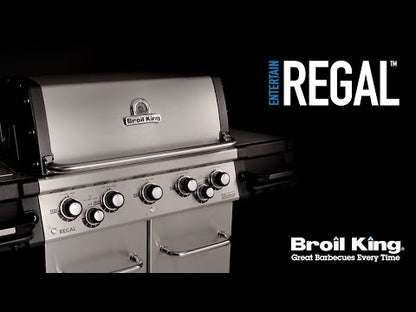 Broil King REGAL S590 PRO BBQ with Side Burner, Rear Rotisserie Burner & Rotisserie Kit