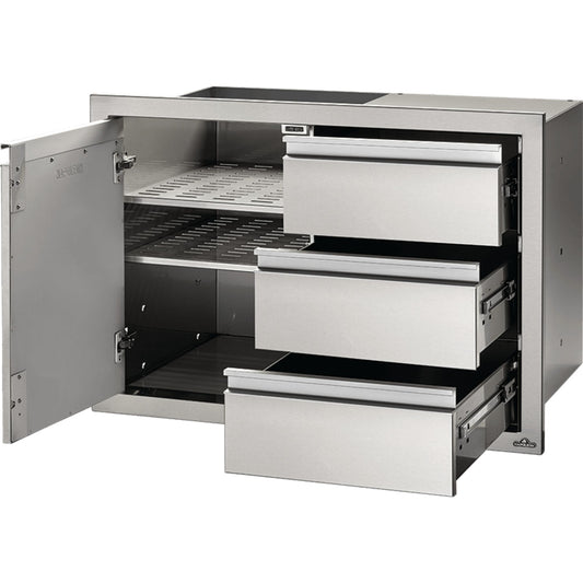 Napoleon Built-In 36" X 24" Single Door & Triple Drawer Combo BI-3624-1D3DR