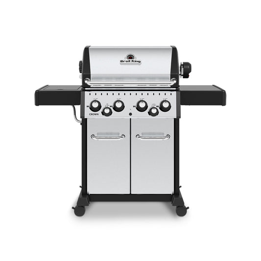 Broil King CROWN S490 BBQ with Side Burner, Rear Rotisserie Burner & Rotisserie Kit