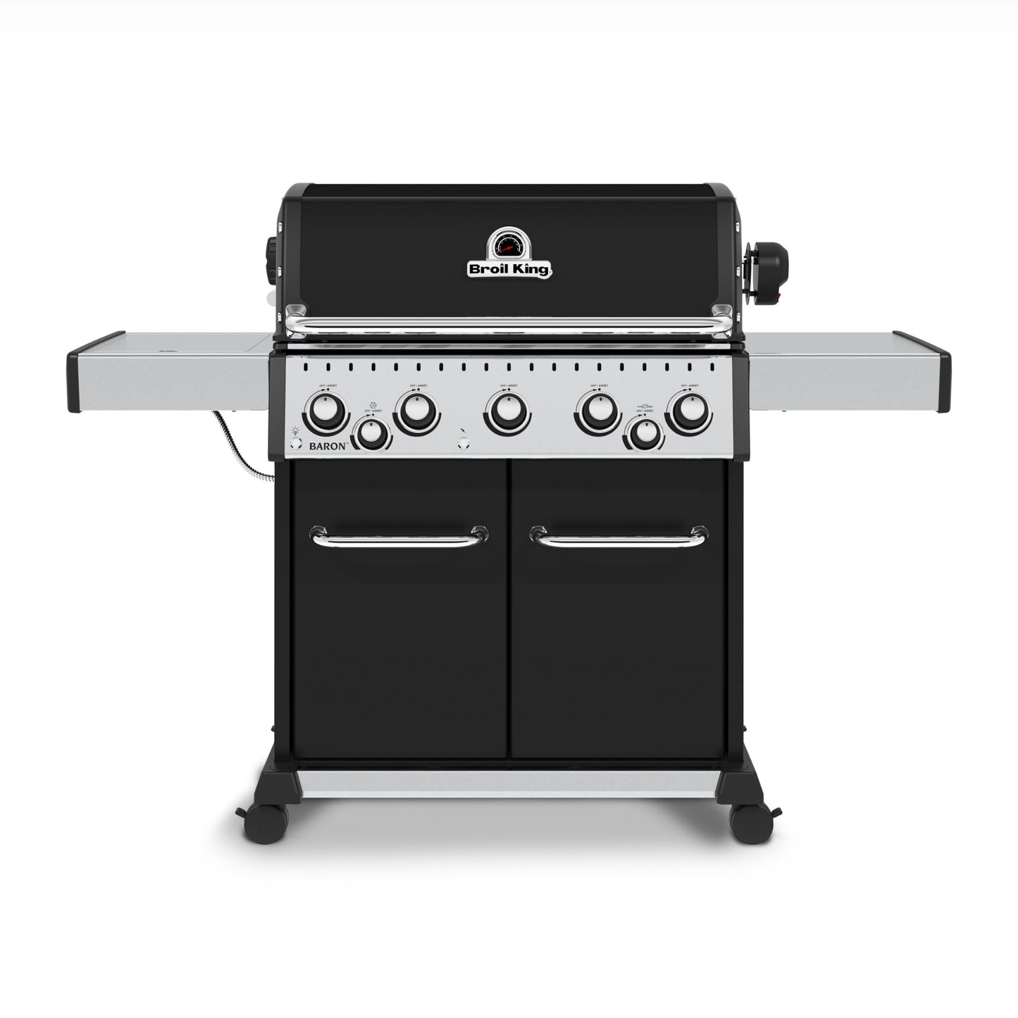 Broil King BARON 590 PRO BBQ with Side Burner, Rear Rotisserie Burner & Rotisserie Kit
