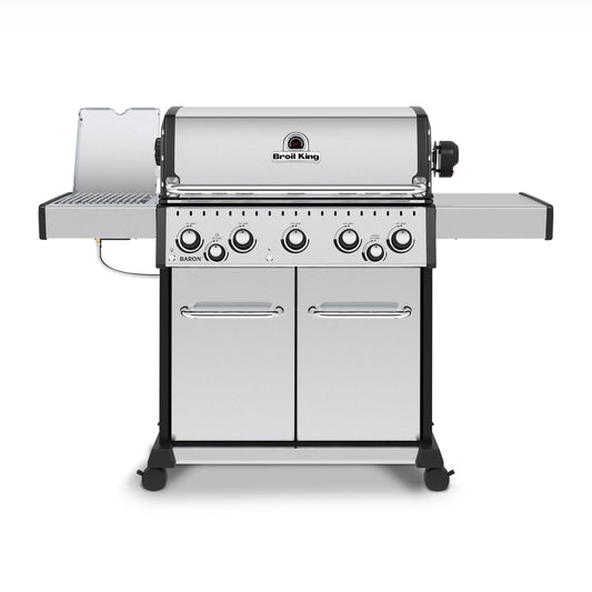 Broil King BARON S590 PRO IR BBQ with Infrared Side Burner, Rear Rotisserie Burner & Rotisserie Kit
