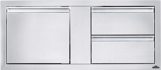 Napoleon Built-In 42" X 16" Single Door and Double Drawer Cabinet BI-4216-1D2DR