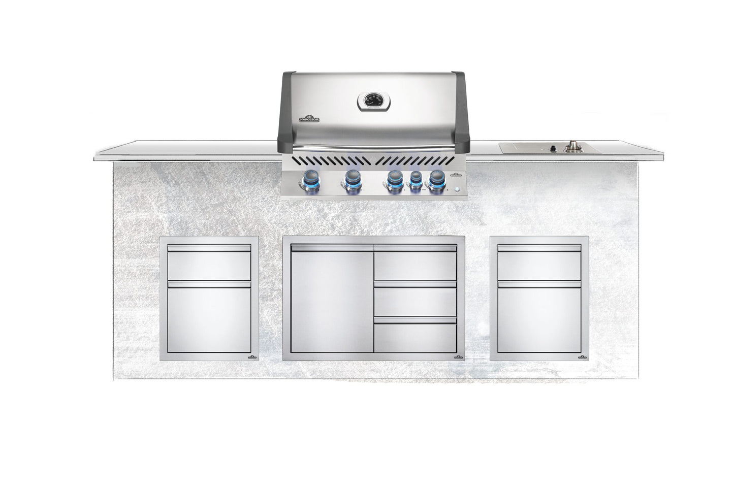 Napoleon Prestige 500 Built-In BBQ with Infrared Rear Burner BIP500RB-3
