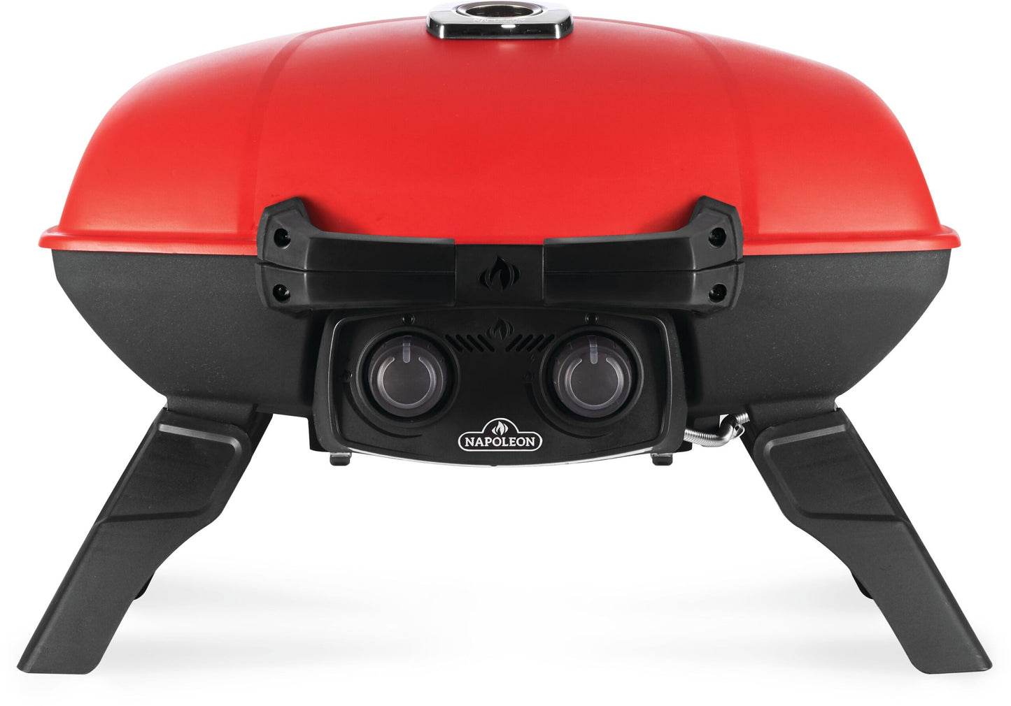 Napoleon TravelQ 285 - Portable Propane BBQ w/ Cast Iron Griddle (Red)