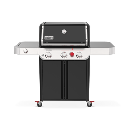 Weber Genesis E-335C BBQ with Cast Iron Grill Grates and Side Burner