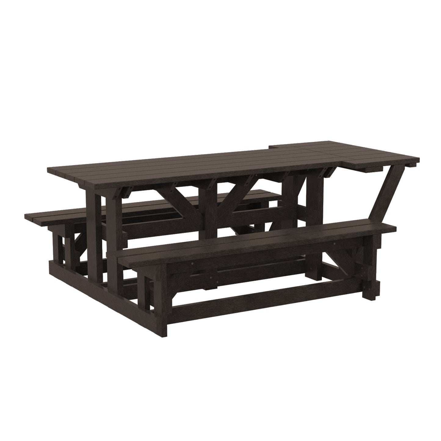 CR Plastics T52WC 72" Rectangle Picnic Table - Wheelchair Accessible