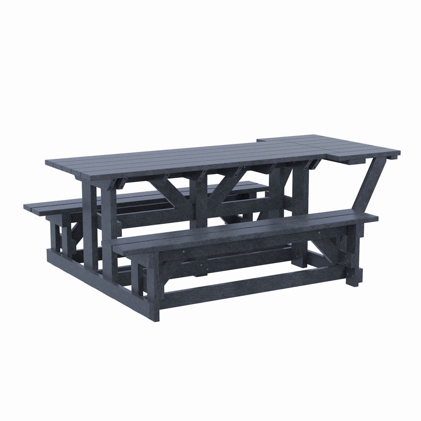 CR Plastics T52WC 72" Rectangle Picnic Table - Wheelchair Accessible