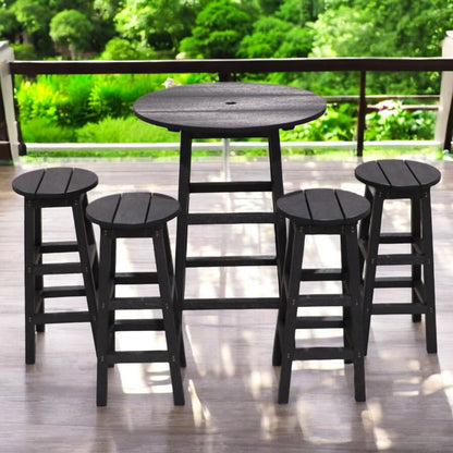 CR Plastics 32" Round Pub Table with Barstools Set