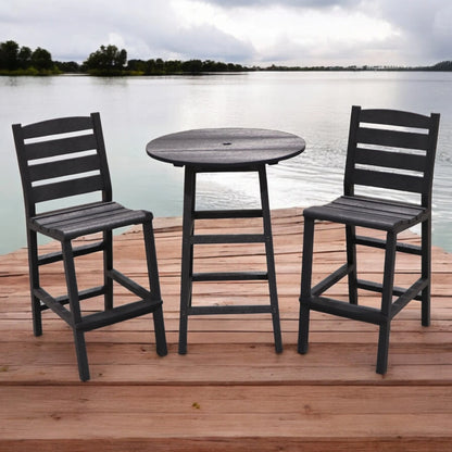CR Plastics 32" Round Pub Table with Napa Pub Side Chairs