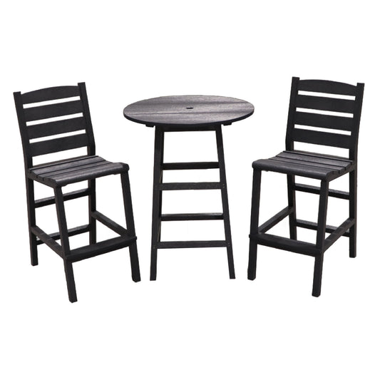 CR Plastics 32" Round Pub Table with Napa Pub Side Chairs