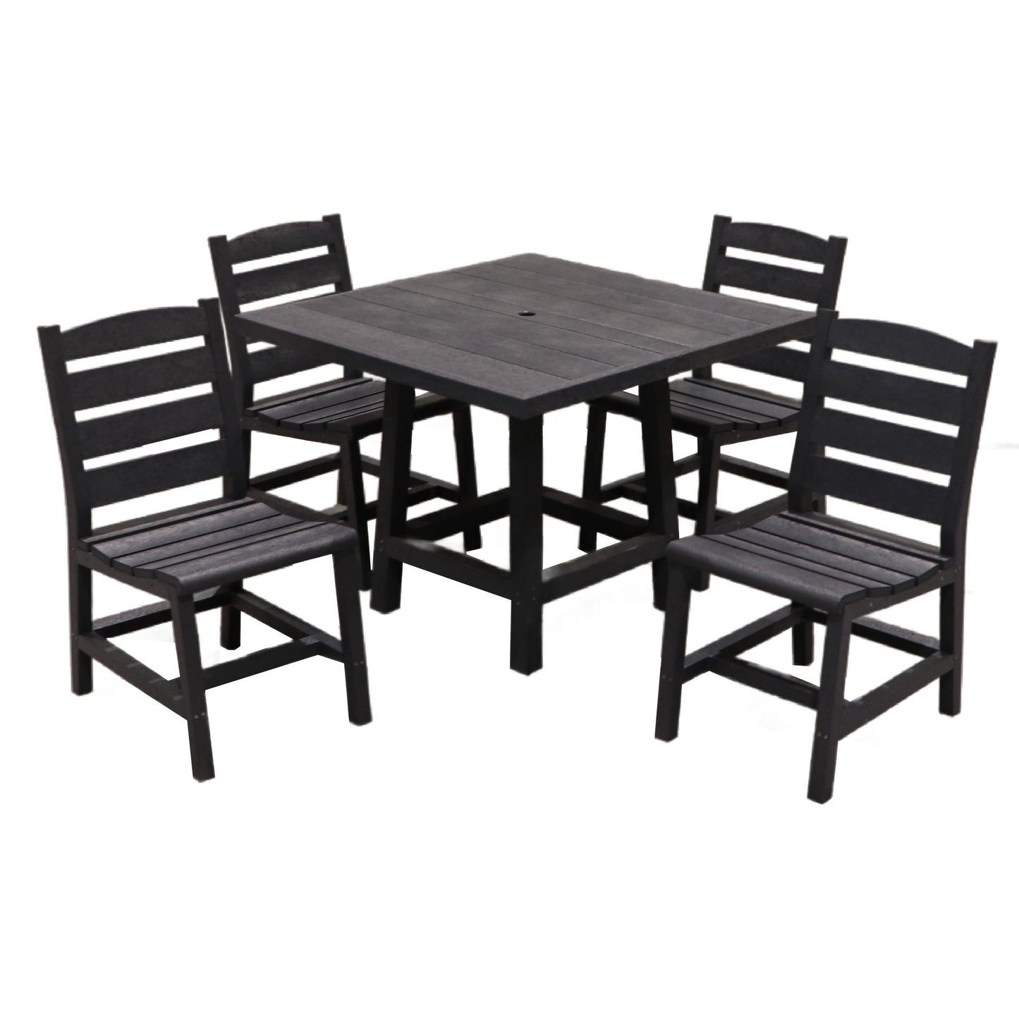 CR Plastics 40" Square Dining Table with Napa Dining Side Chairs Set