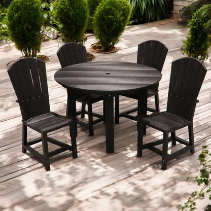 CR Plastics 48" Dining Table with Addy Dining Side Chairs Set