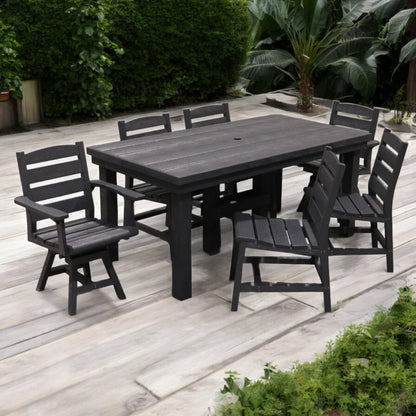 CR Plastics 72" Napa Dining Table with Side Chairs Set