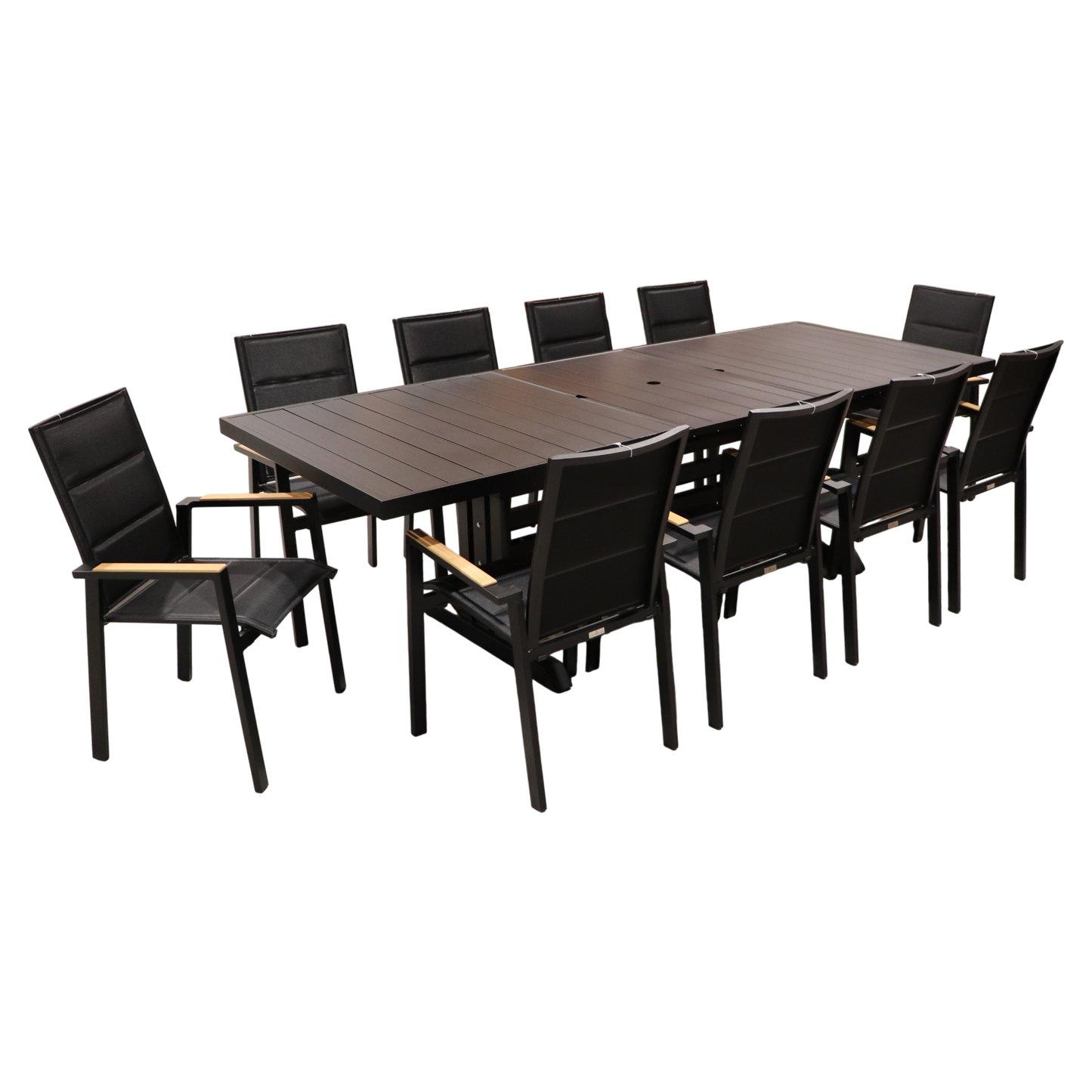 Exterior Elements IIILeg Expandable Table with Kingston Chair Dining Set