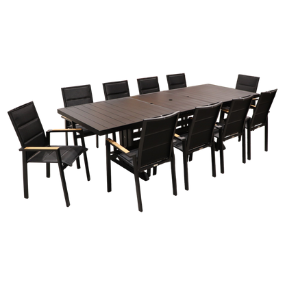 Exterior Elements IIILeg Expandable Table with Kingston Chair Dining Set
