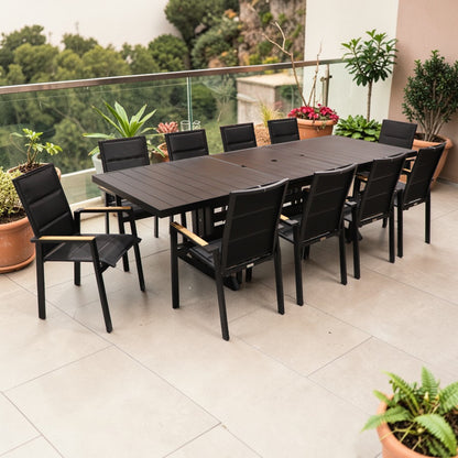Exterior Elements IIILeg Expandable Table with Kingston Chair Dining Set