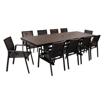 Exterior Elements IIILeg Expandable Table with Ron Chair Dining Set