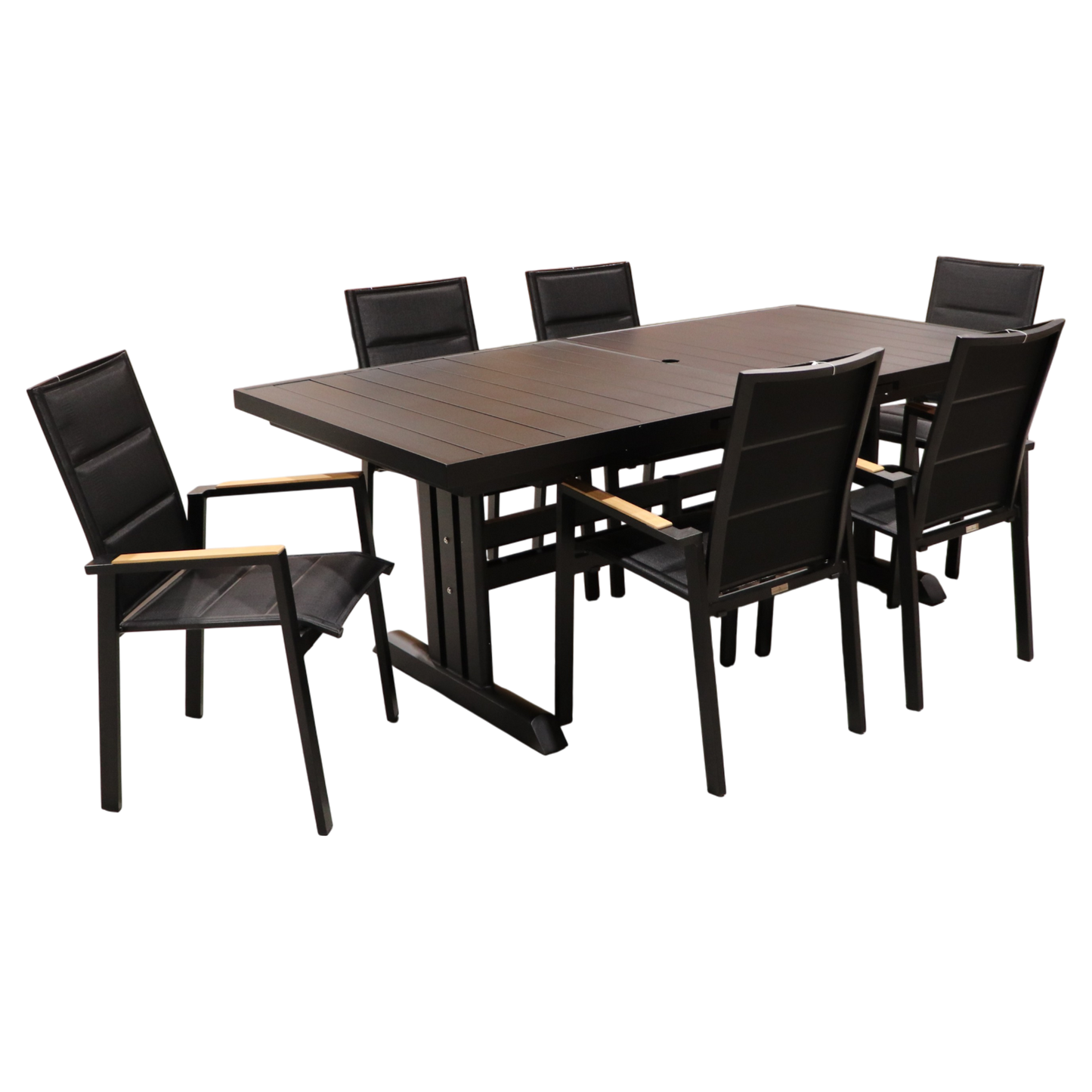 Exterior Elements IIILeg Expandable Table with Kingston Chair Dining Set