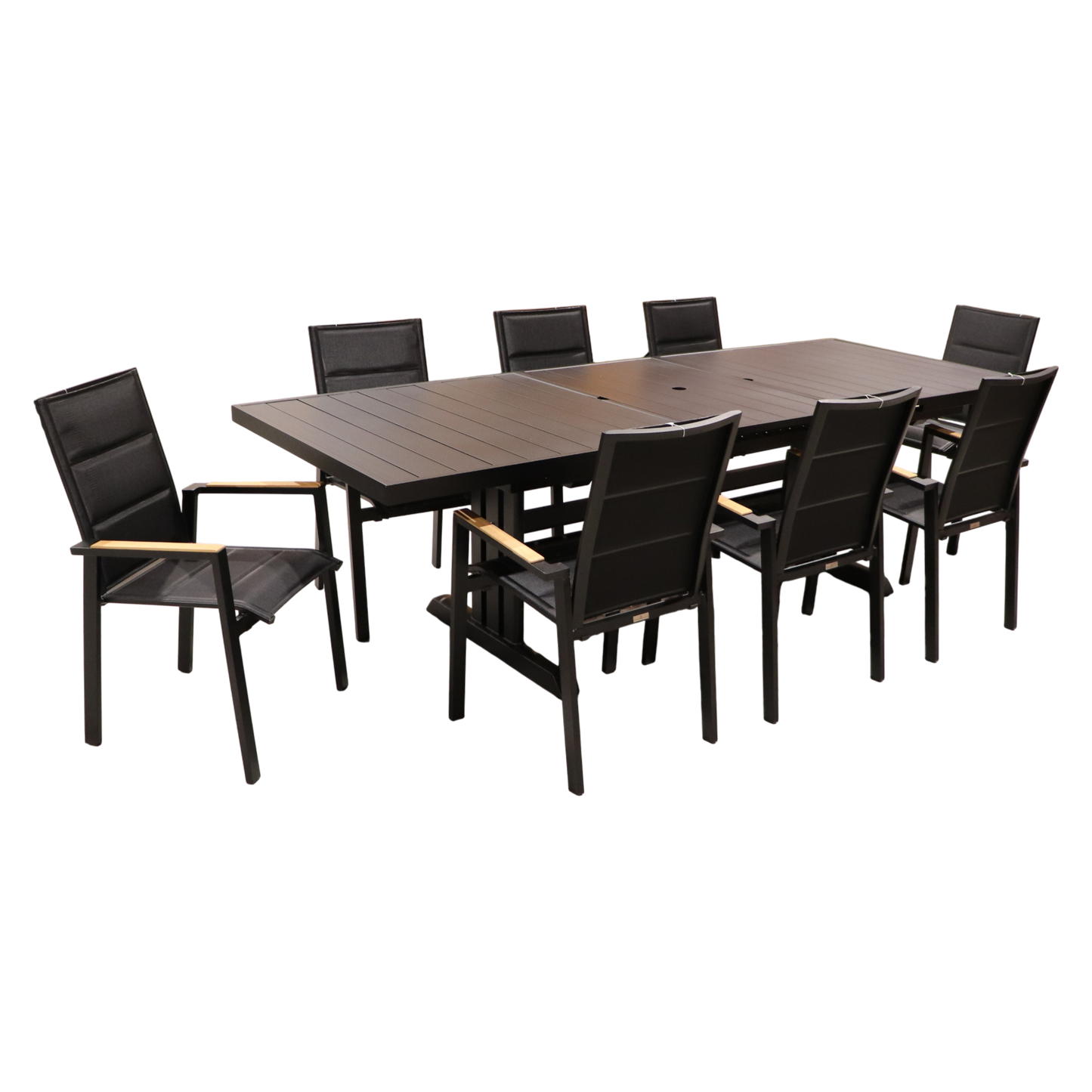 Exterior Elements IIILeg Expandable Table with Kingston Chair Dining Set