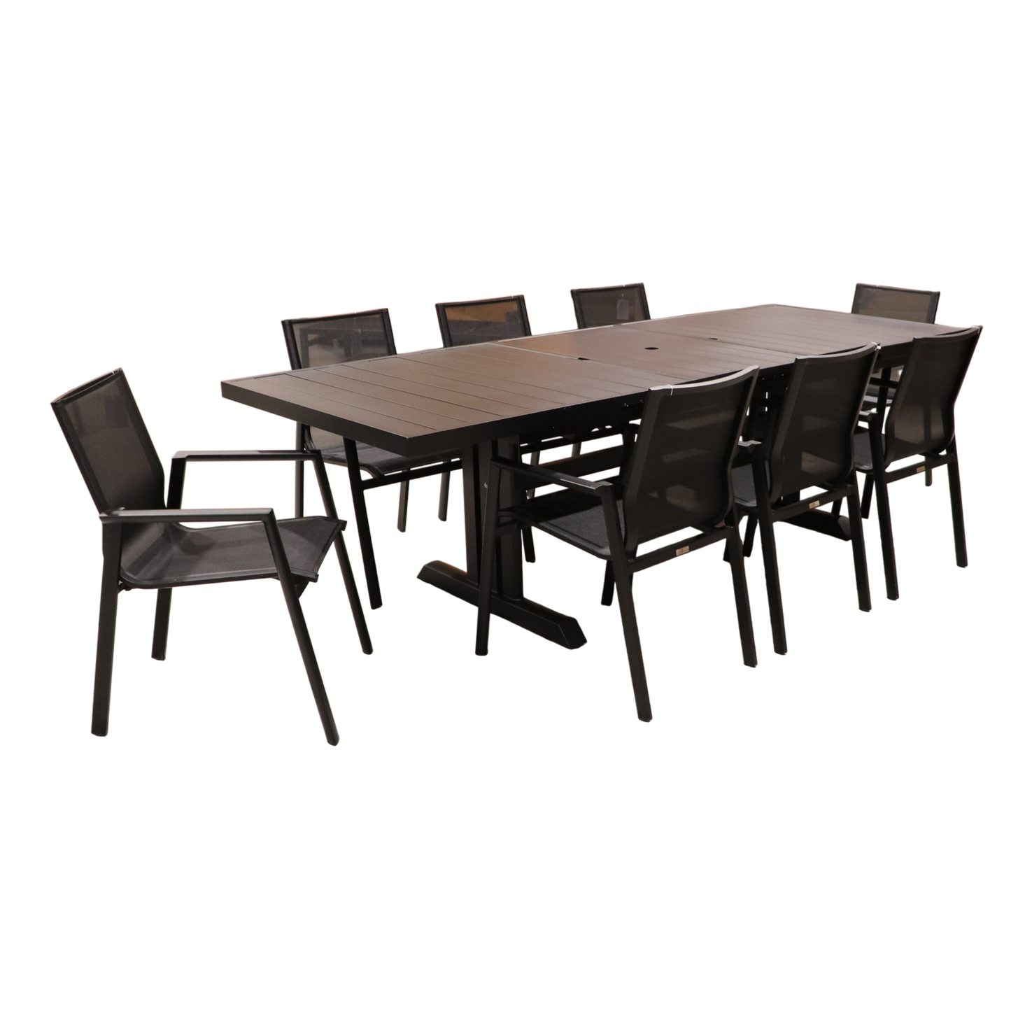 Exterior Elements IIILeg Expandable Table with Ron Chair Dining Set