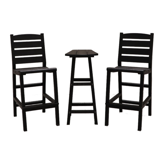 CR Plastics Bar Height Small Table with Napa Pub Side Chairs Set