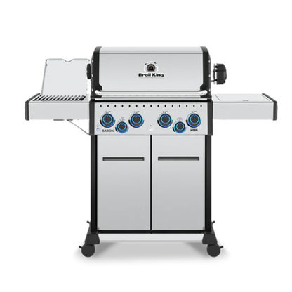 Broil King BARON S490 PRO IR BBQ with Infrared Side Burner, Rear Rotisserie Burner & Rotisserie Kit