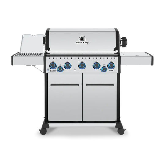 Broil King BARON S590 PRO IR BBQ with Infrared Side Burner, Rear Rotisserie Burner & Rotisserie Kit