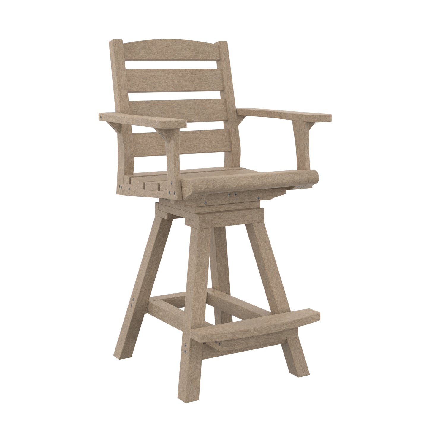 CR Plastics C312C Napa Swivel Counter Arm Chair