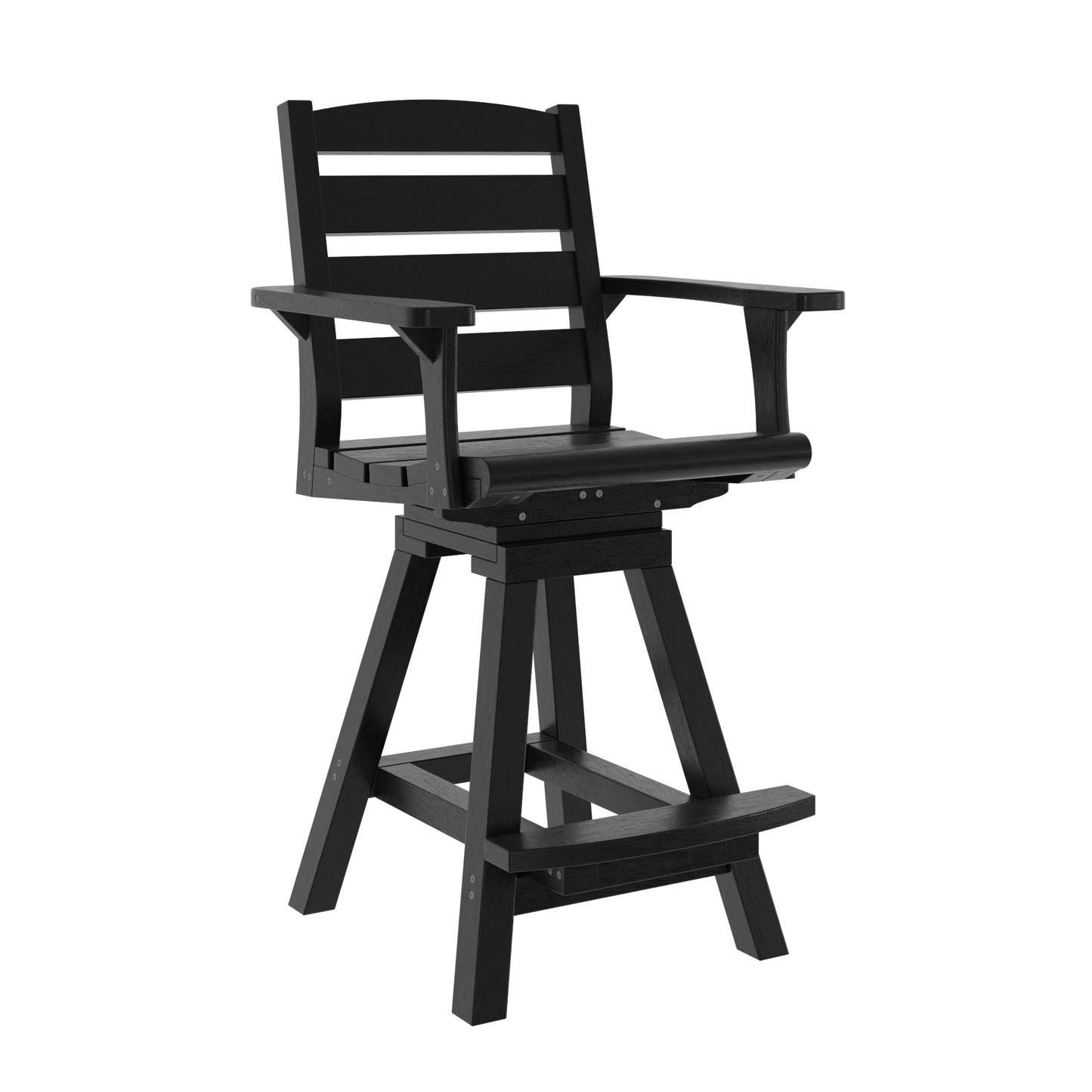 CR Plastics C312C Napa Swivel Counter Arm Chair