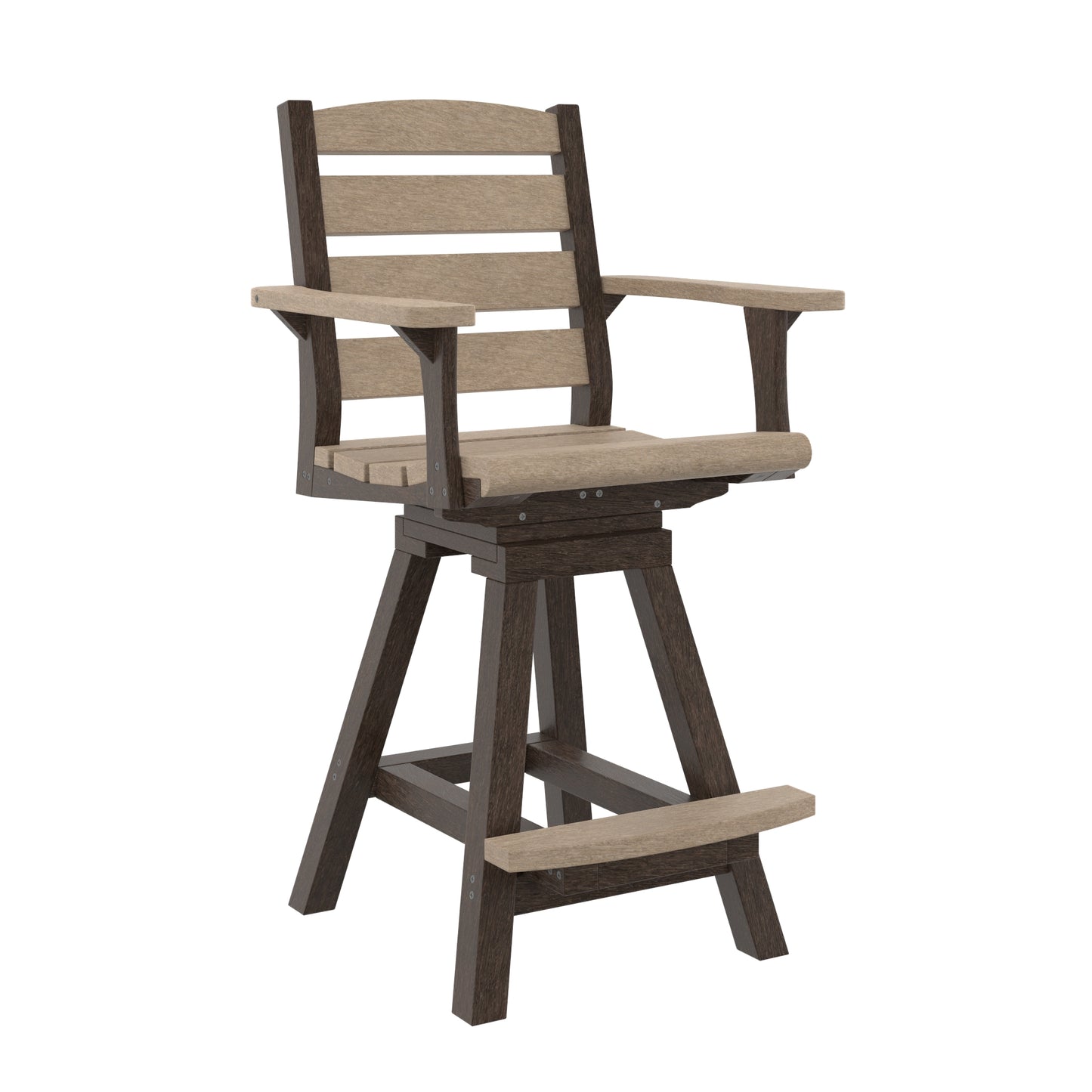 CR Plastics C312C Napa Swivel Counter Arm Chair