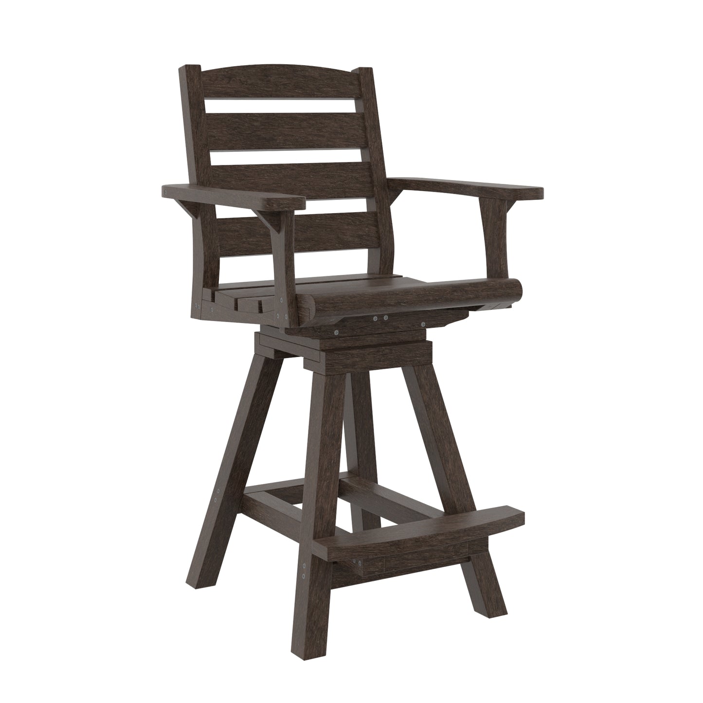 CR Plastics C312C Napa Swivel Counter Arm Chair