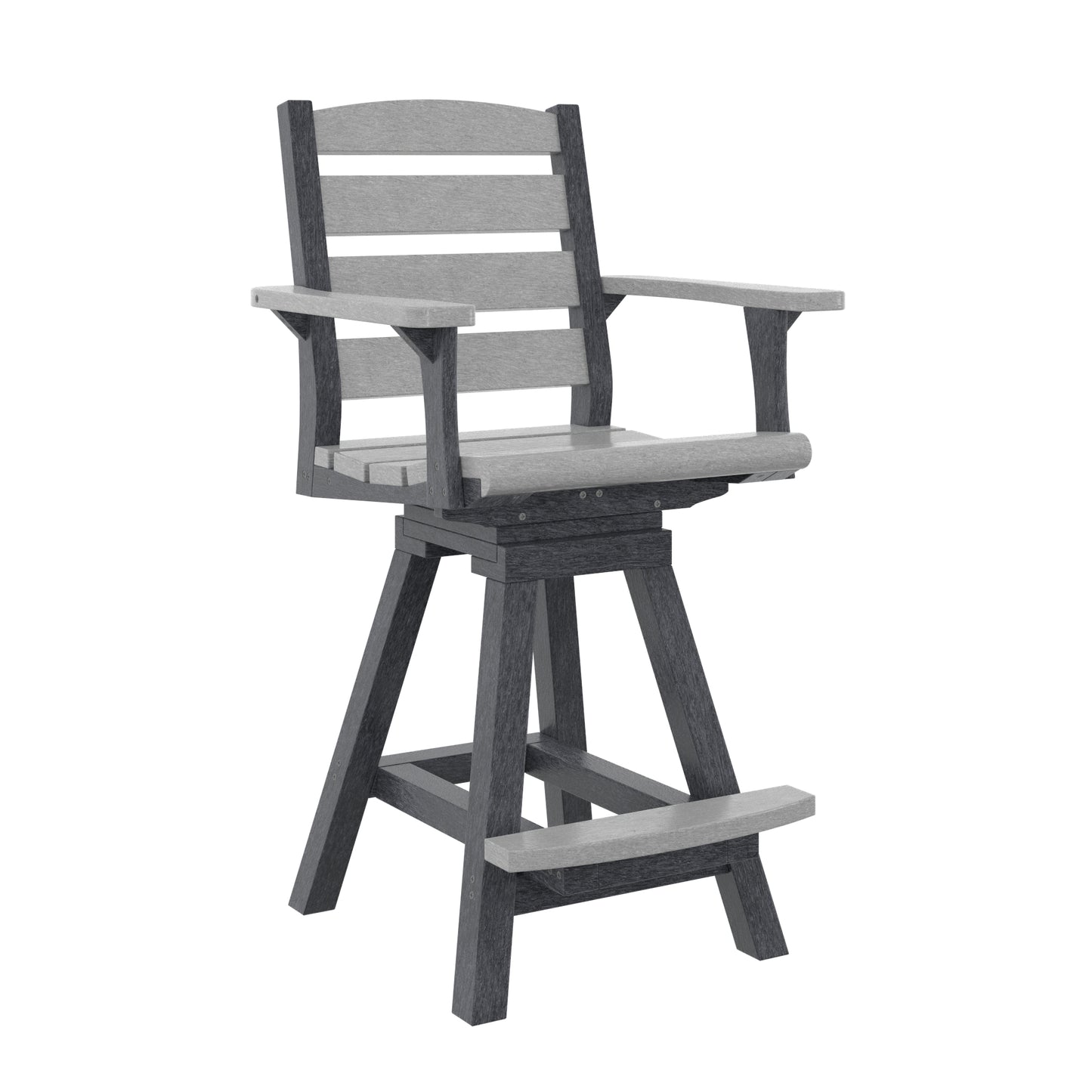 CR Plastics C312C Napa Swivel Counter Arm Chair