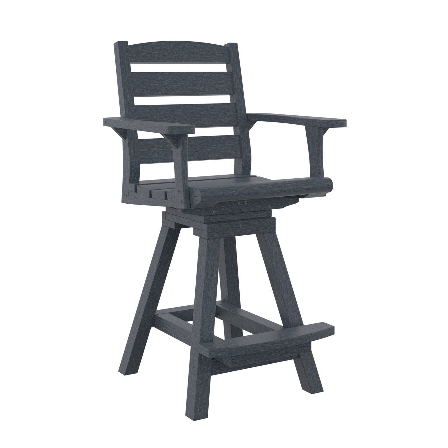 CR Plastics C312C Napa Swivel Counter Arm Chair
