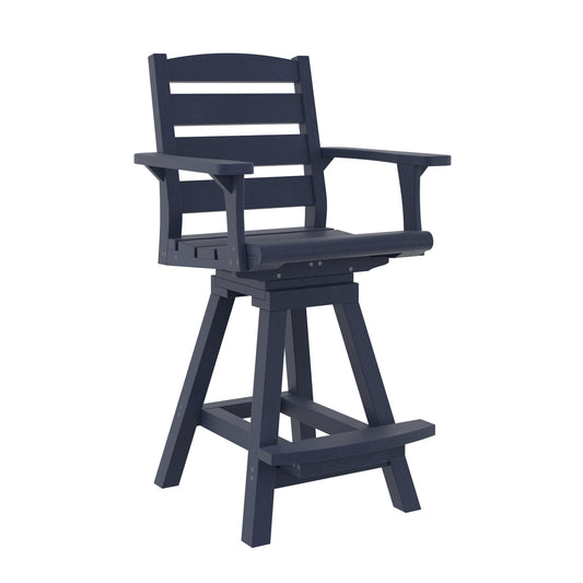CR Plastics C312C Napa Swivel Counter Arm Chair