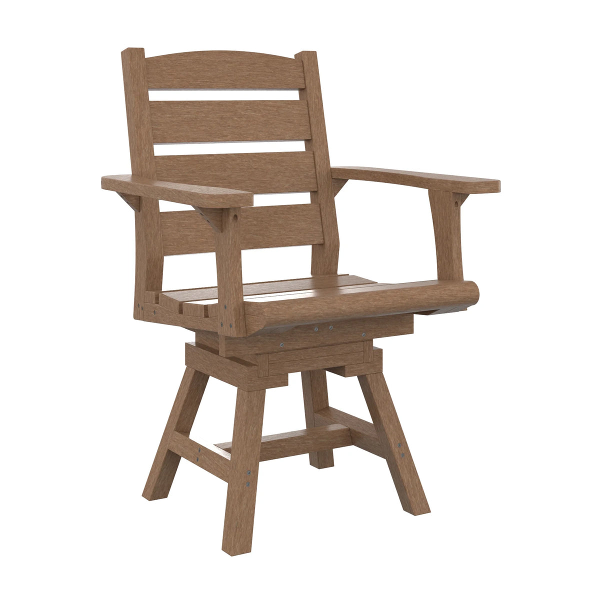 North Haven by CR Plastics C322 Napa Dining Swivel Arm Chair