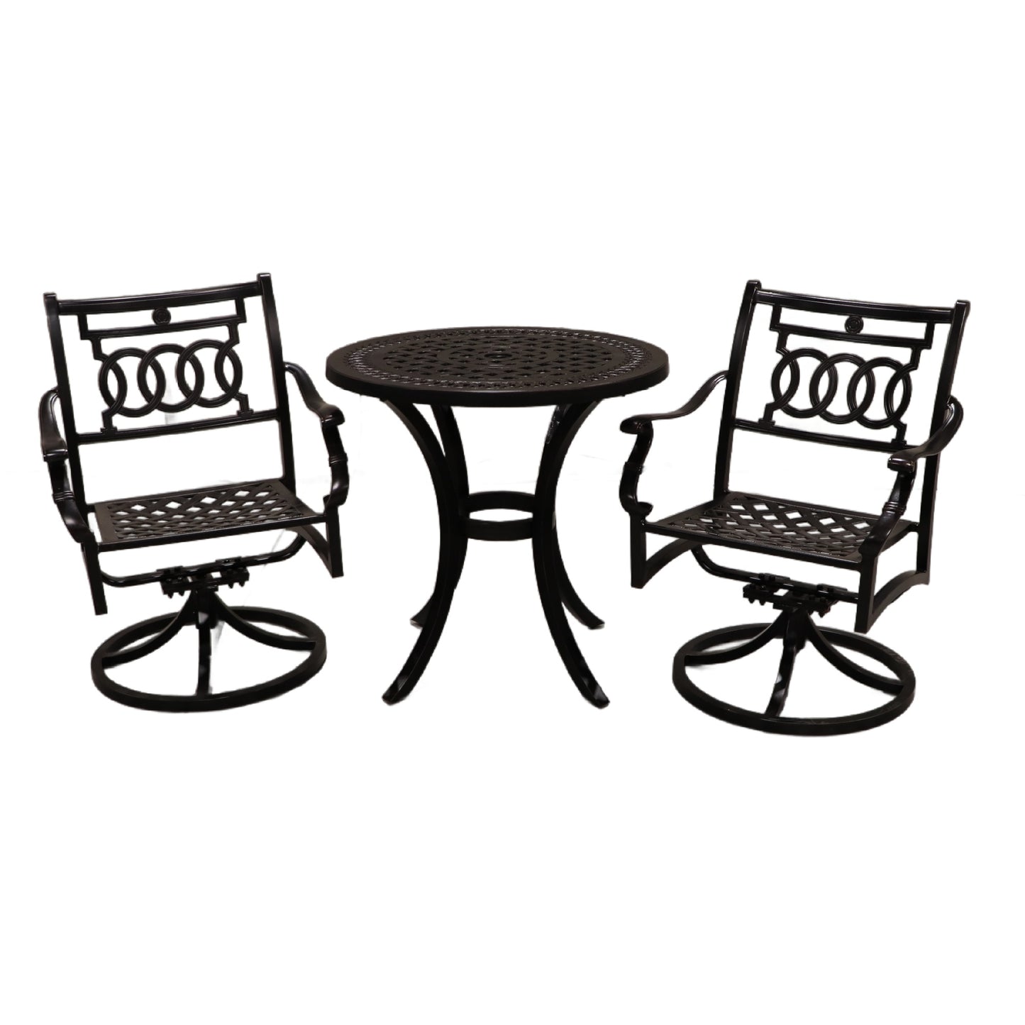 Cabana Coast 30" Pure Table with Verona Swivel Dining Chairs Set