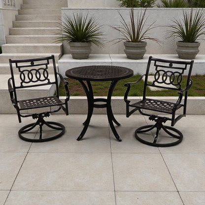 Cabana Coast 30" Pure Table with Verona Swivel Dining Chairs Set