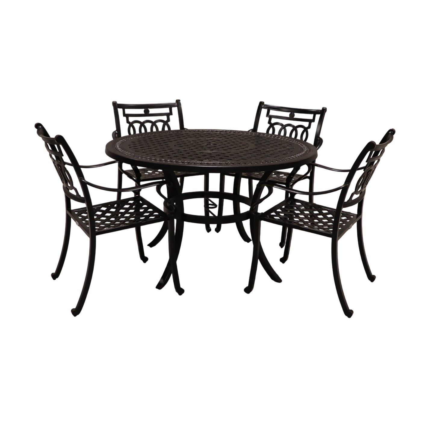 Cabana Coast 48" Pure Table with Verona Dining Chairs Set