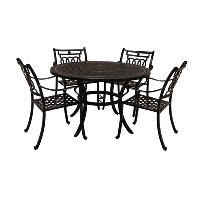 Cabana Coast 48" Pure Table with Verona Dining Chairs Set