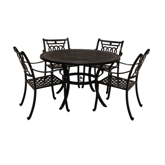Cabana Coast 48" Pure Table with Verona Dining Chairs Set