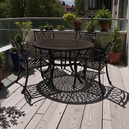 Cabana Coast 48" Pure Table with Verona Dining Chairs Set