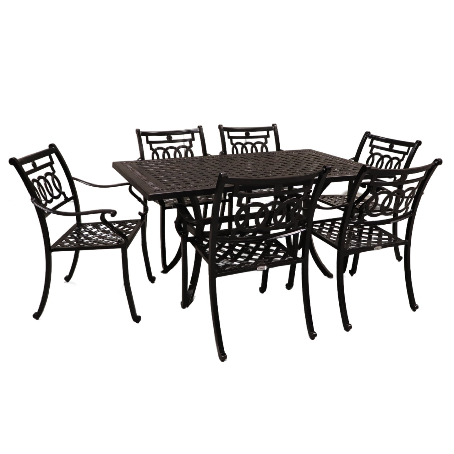 Cabana Coast 60" x 36" Pure Table with Verona Dining Chairs Set