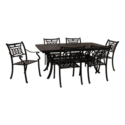 Cabana Coast 72" Pure Table with Verona Dining Chairs Set